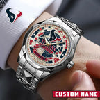 NFL Premium Luxury Stainless Steel Watch Custom Name Gift For Fan - Limited Edition