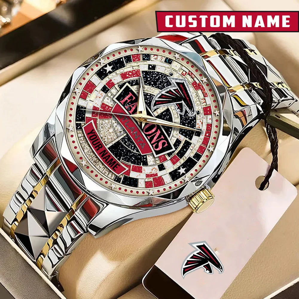 NFL Premium Luxury Stainless Steel Watch Custom Name Gift For Fan - Limited Edition