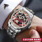 NFL Premium Luxury Stainless Steel Watch Custom Name Gift For Fan - Limited Edition