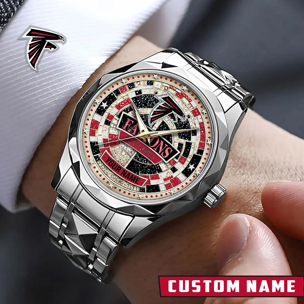 NFL Premium Luxury Stainless Steel Watch Custom Name Gift For Fan - Limited Edition