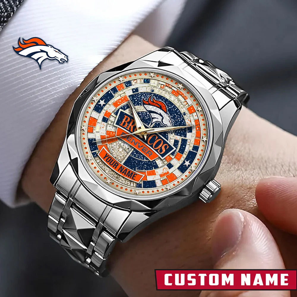 NFL Premium Luxury Stainless Steel Watch Custom Name Gift For Fan - Limited Edition