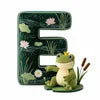 Adorable Frog Initial Pillow - Personalized Gift For Frog Lovers