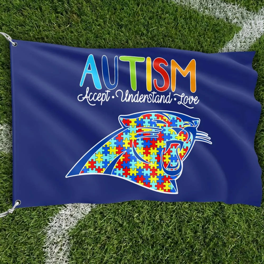 Premium Double-Sided NFL Autism Awareness Flag