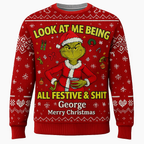 Maturelion Sweater ALL FESTIVE & SHIT Christmas Ugly Sweater