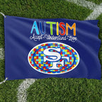 Premium Double-Sided NFL Autism Awareness Flag