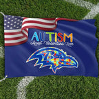 Premium Double-Sided NFL Autism Awareness Flag-1