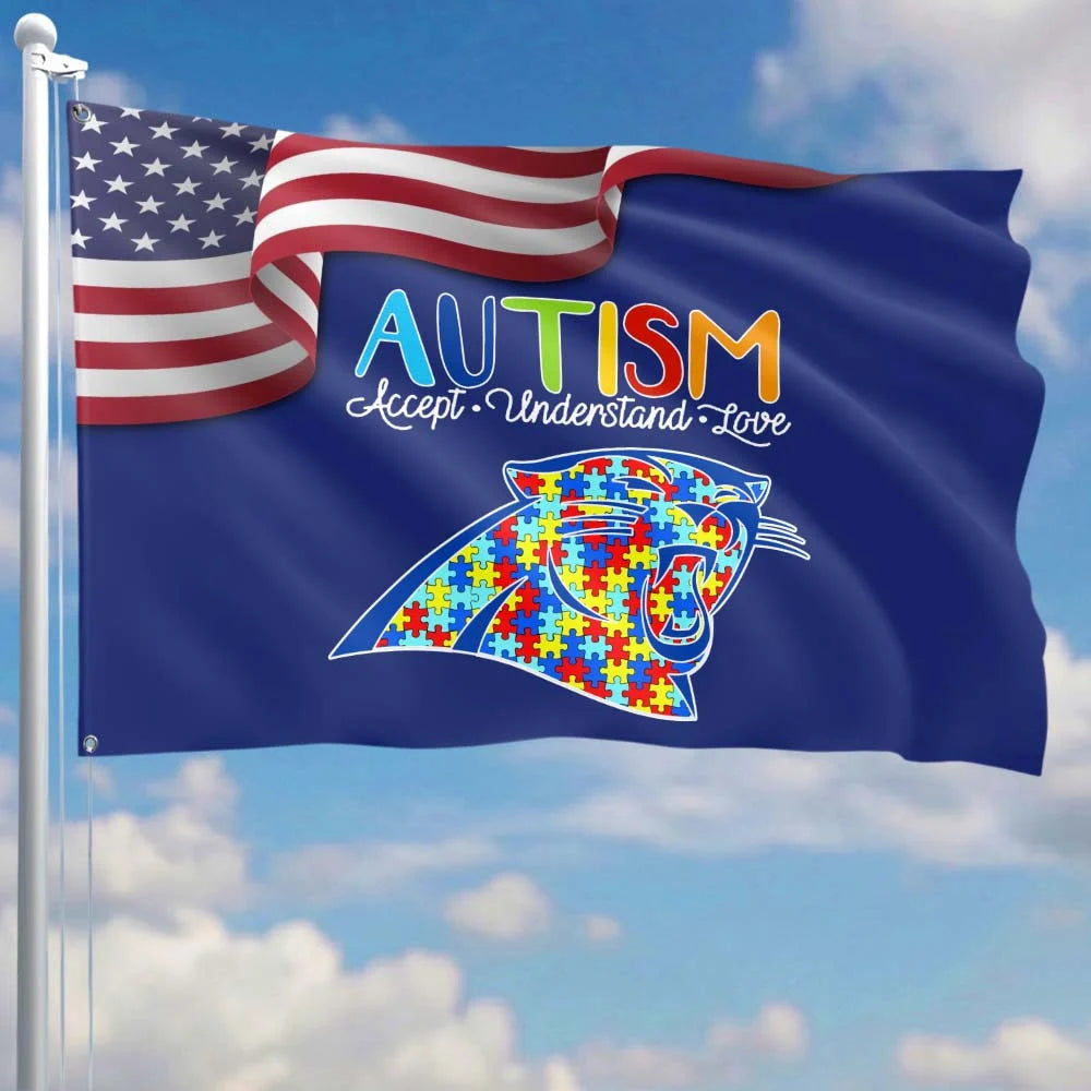 Premium Double-Sided NFL Autism Awareness Flag-1