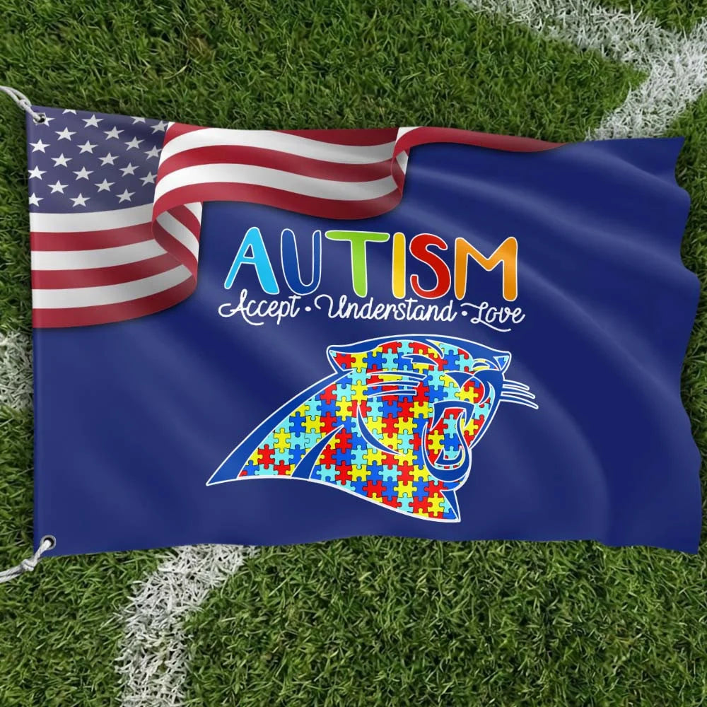 Premium Double-Sided NFL Autism Awareness Flag-1
