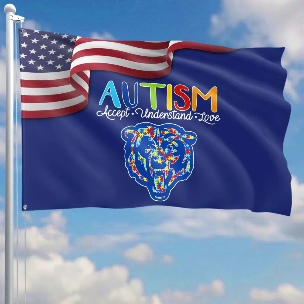Premium Double-Sided NFL Autism Awareness Flag-1