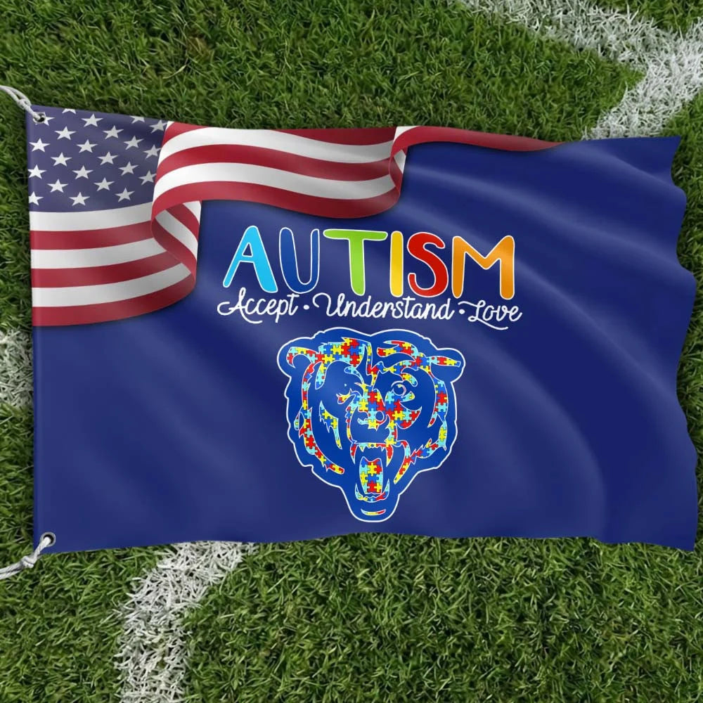 Premium Double-Sided NFL Autism Awareness Flag-1