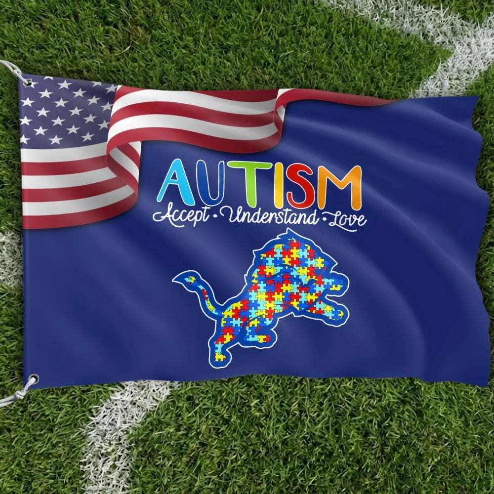 Premium Double-Sided NFL Autism Awareness Flag-1