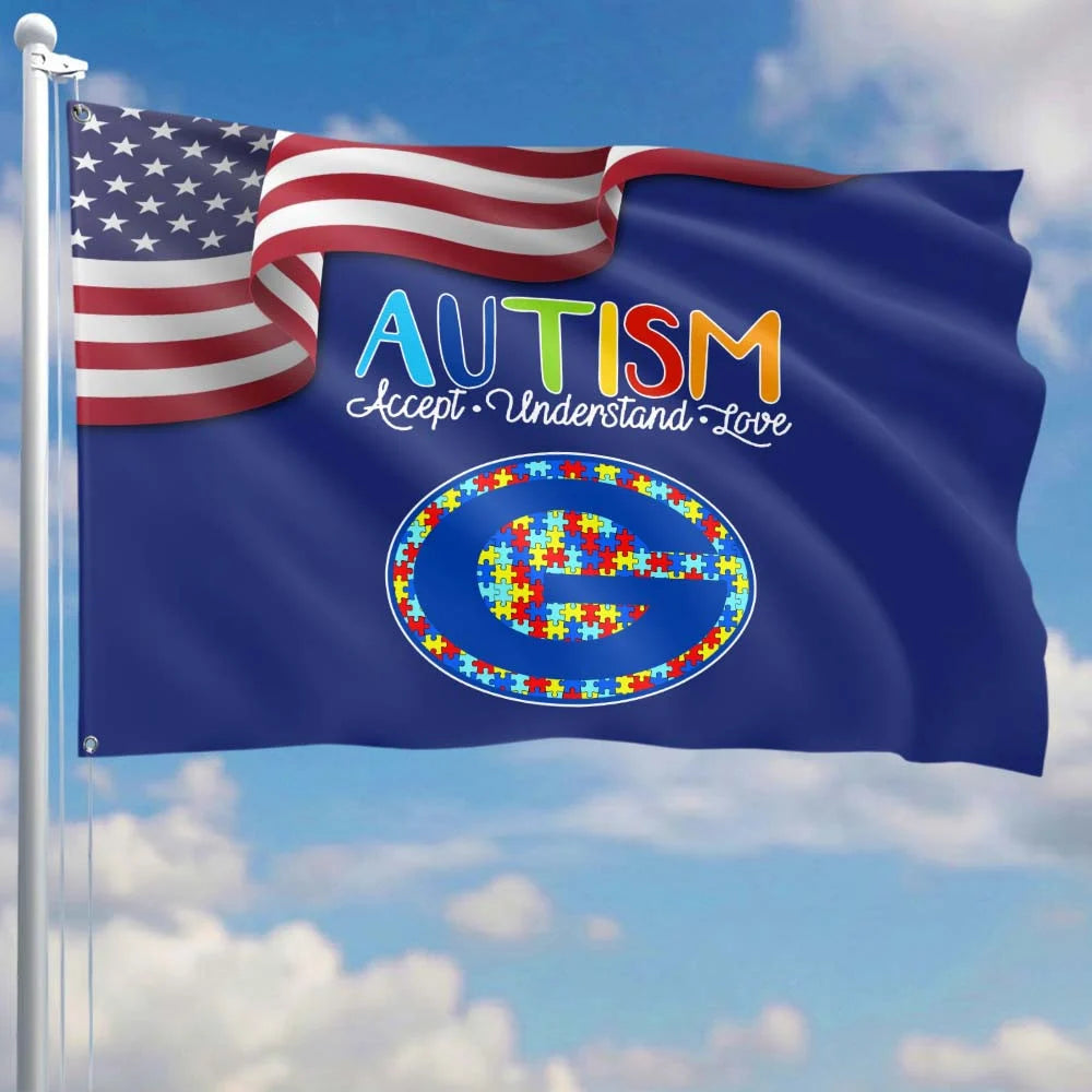 Premium Double-Sided NFL Autism Awareness Flag-1