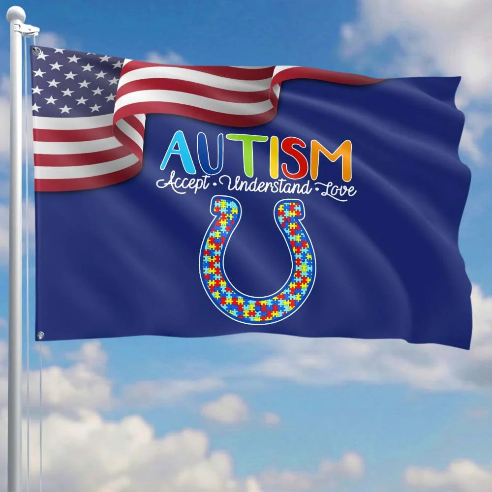Premium Double-Sided NFL Autism Awareness Flag-1