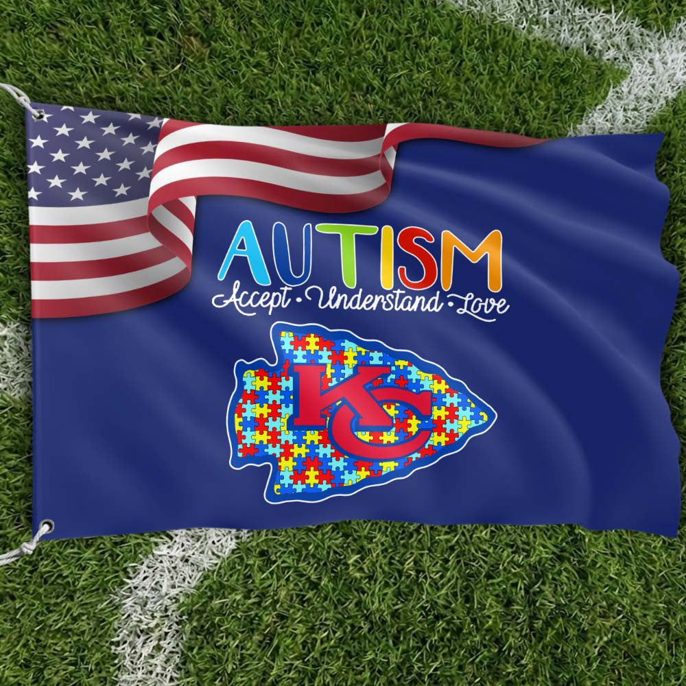 Premium Double-Sided NFL Autism Awareness Flag-1