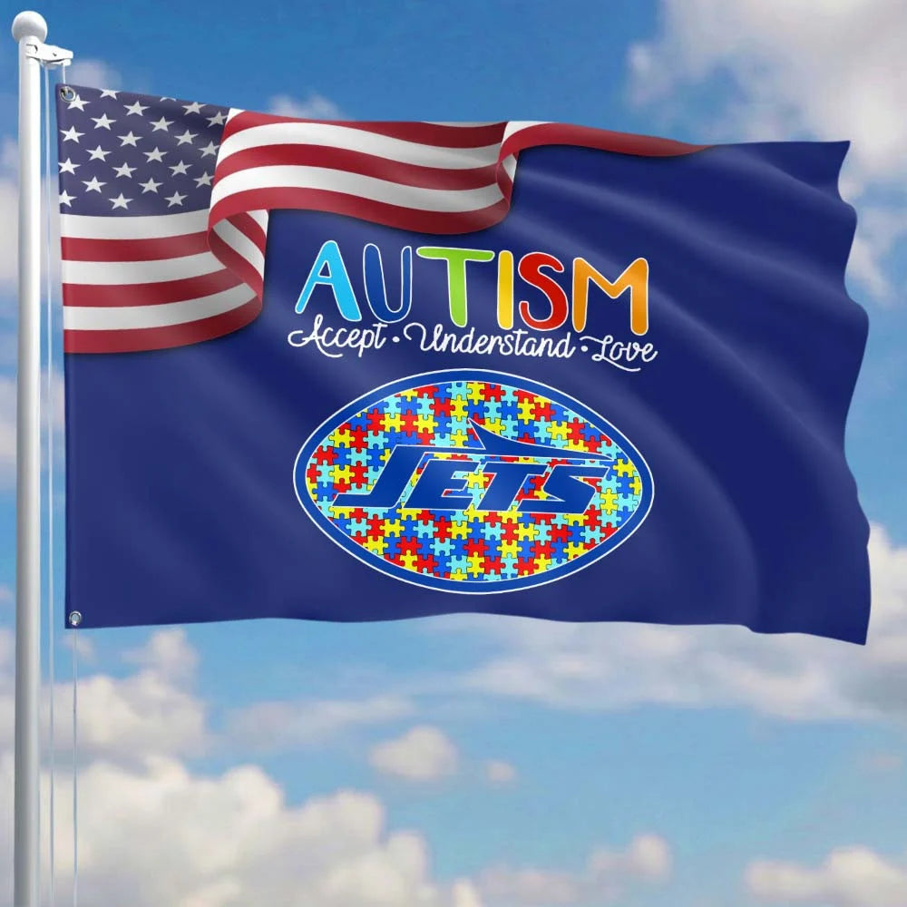 Premium Double-Sided NFL Autism Awareness Flag-1
