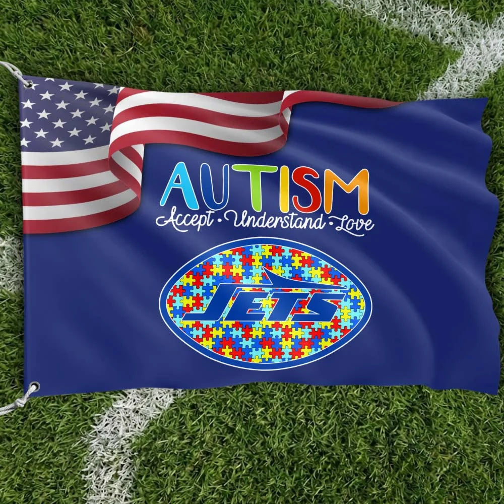 Premium Double-Sided NFL Autism Awareness Flag-1