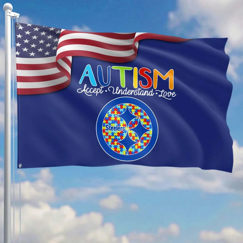 Premium Double-Sided NFL Autism Awareness Flag-1