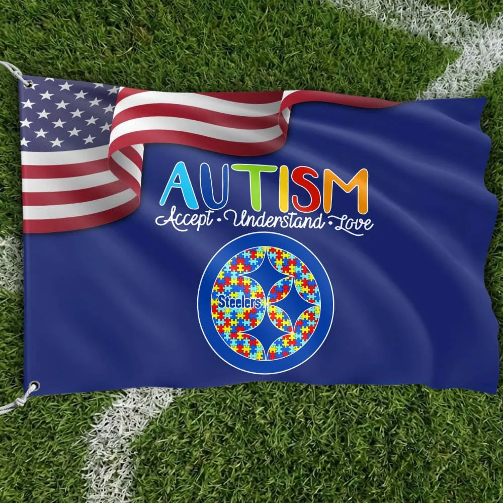 Premium Double-Sided NFL Autism Awareness Flag-1