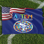 Premium Double-Sided NFL Autism Awareness Flag-1