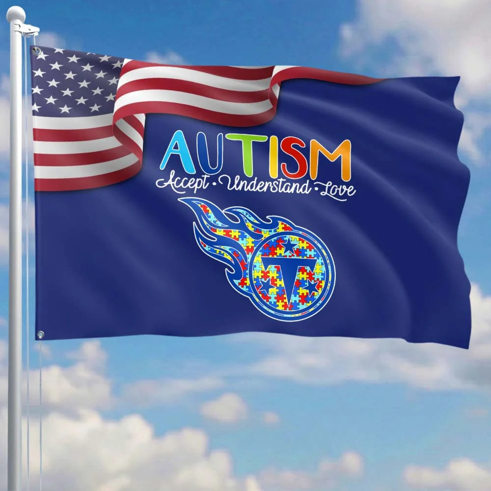 Premium Double-Sided NFL Autism Awareness Flag-1