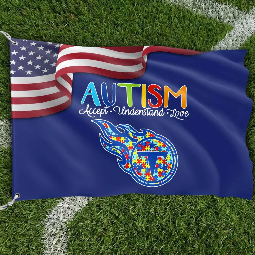 Premium Double-Sided NFL Autism Awareness Flag-1