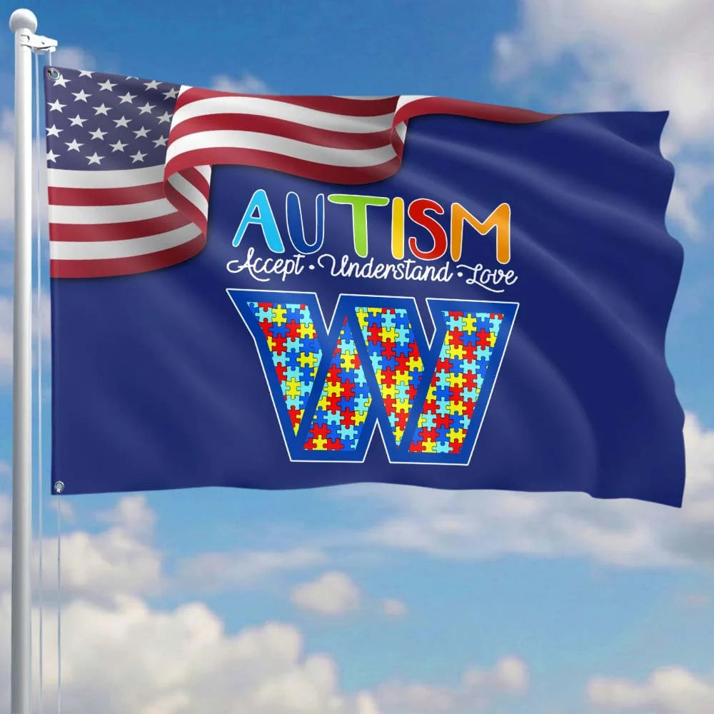 Premium Double-Sided NFL Autism Awareness Flag-1
