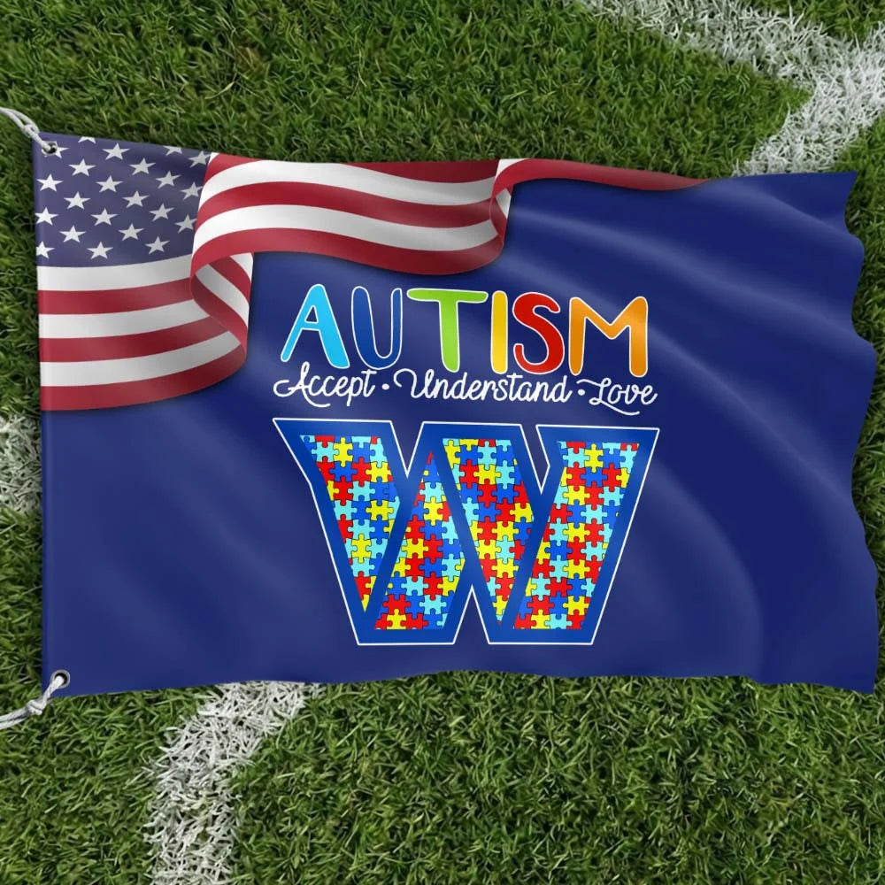 Premium Double-Sided NFL Autism Awareness Flag-1