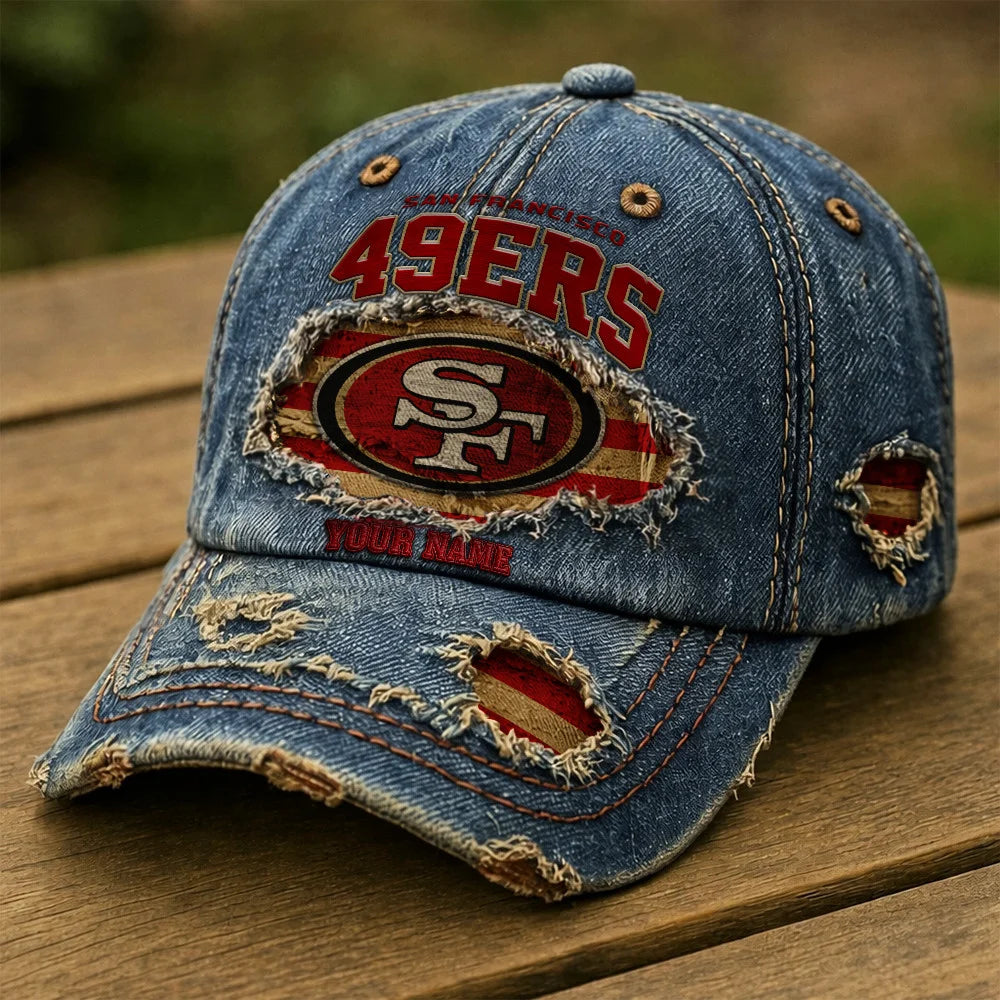 NFL All Team Denim Washed Cap New Style Custom Name Gifts