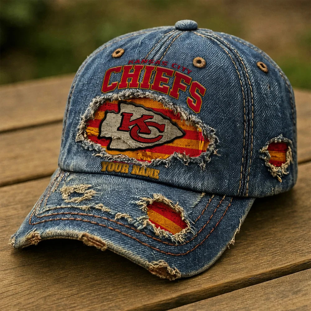 NFL All Team Denim Washed Cap New Style Custom Name Gifts