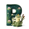 Adorable Frog Initial Pillow - Personalized Gift For Frog Lovers
