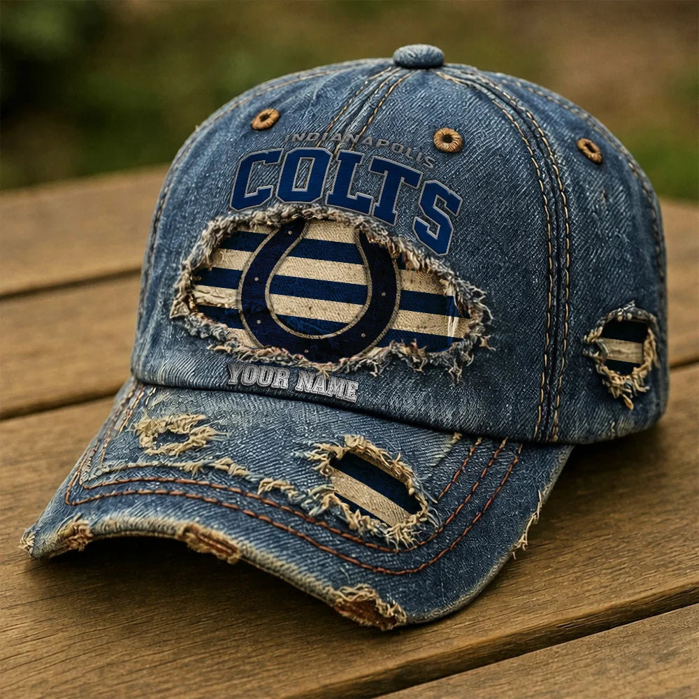 NFL All Team Denim Washed Cap New Style Custom Name Gifts
