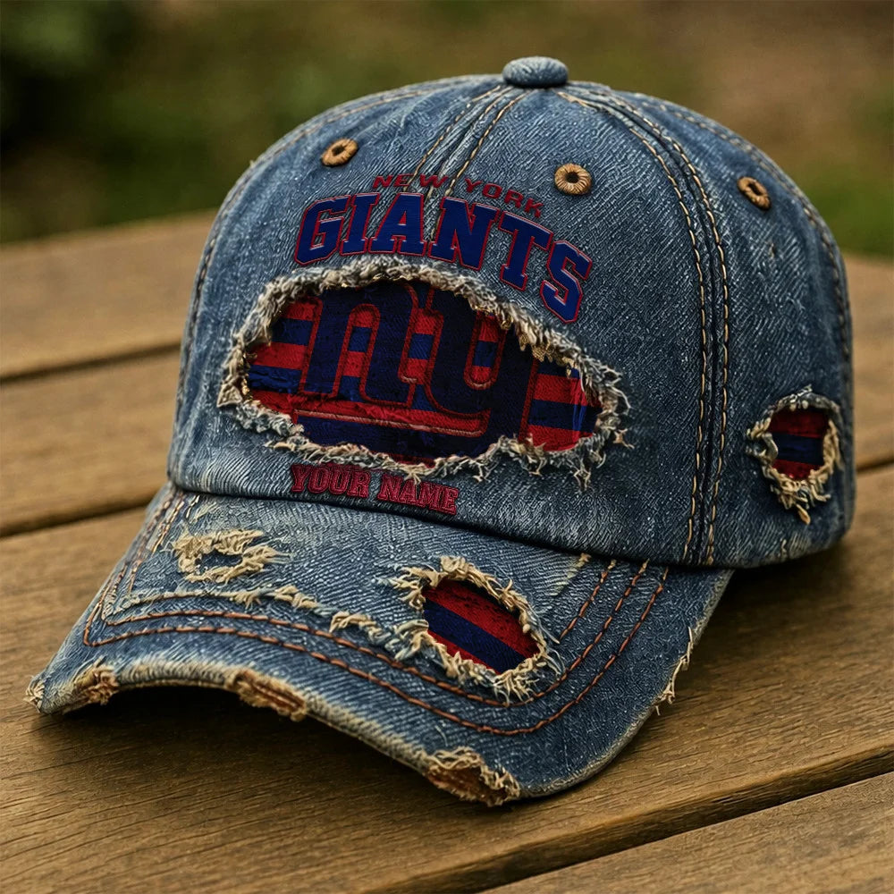 NFL All Team Denim Washed Cap New Style Custom Name Gifts