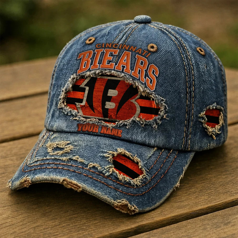 NFL All Team Denim Washed Cap New Style Custom Name Gifts