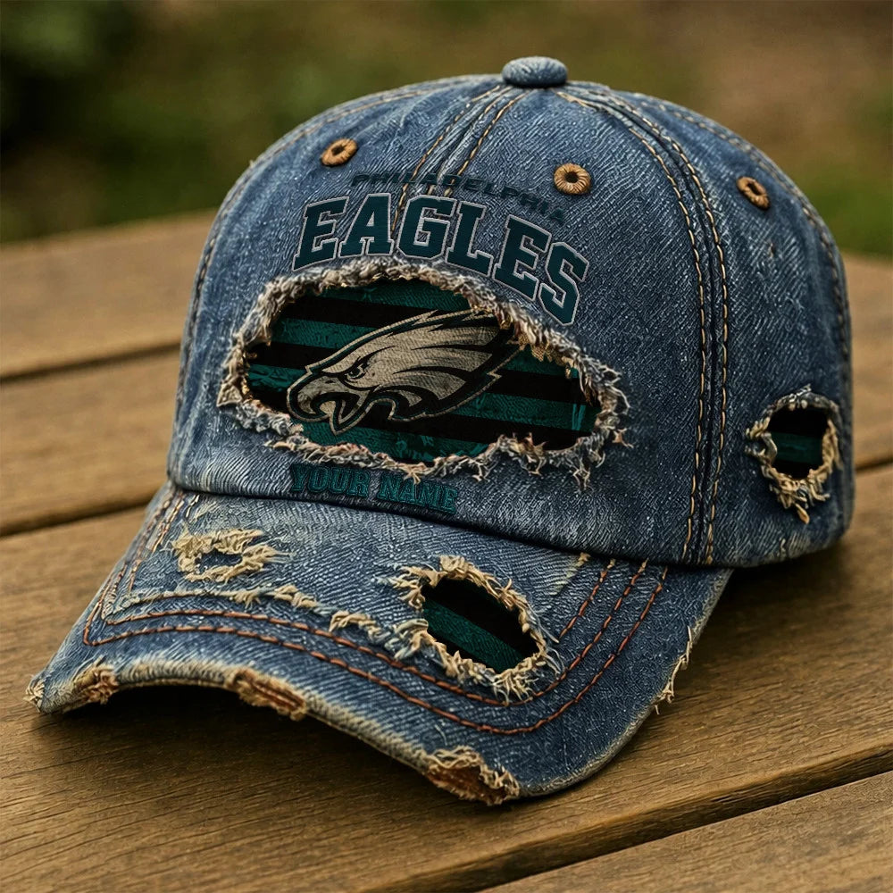NFL All Team Denim Washed Cap New Style Custom Name Gifts