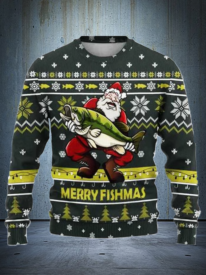 Funny retro ugly Santa Claus hoodie