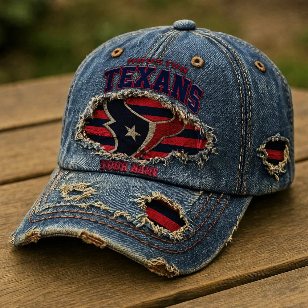 NFL All Team Denim Washed Cap New Style Custom Name Gifts