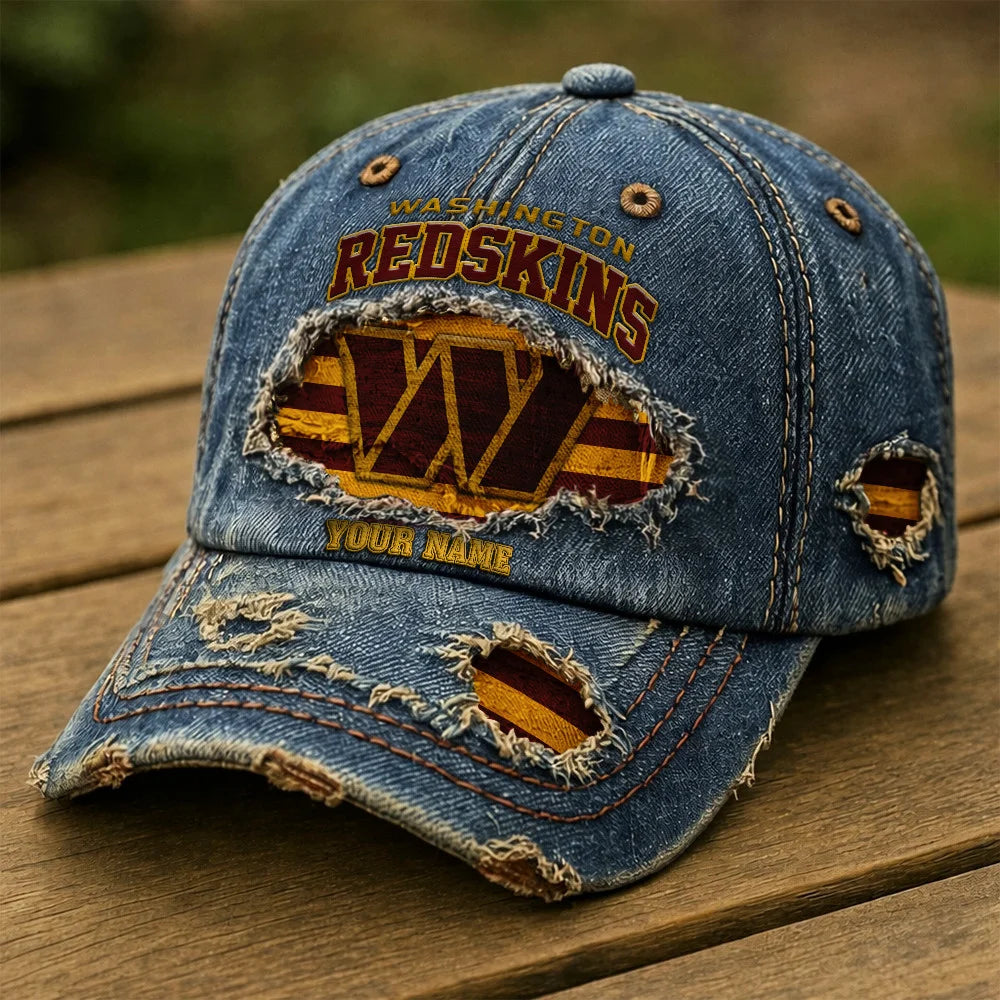 NFL All Team Denim Washed Cap New Style Custom Name Gifts