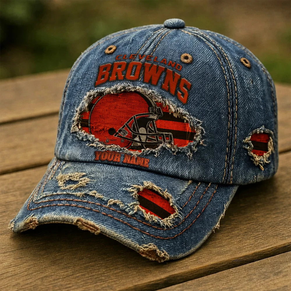 NFL All Team Denim Washed Cap New Style Custom Name Gifts