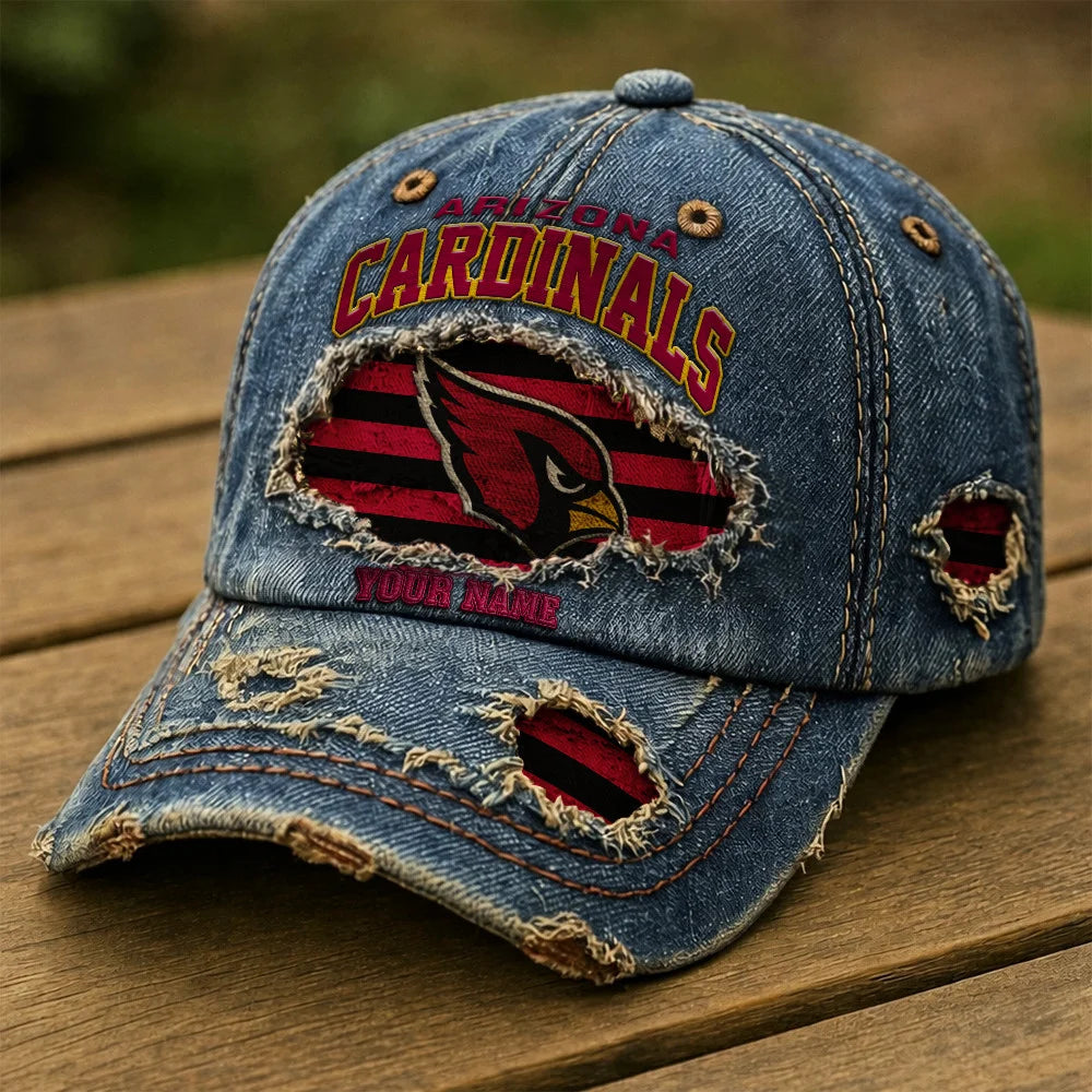 NFL All Team Denim Washed Cap New Style Custom Name Gifts