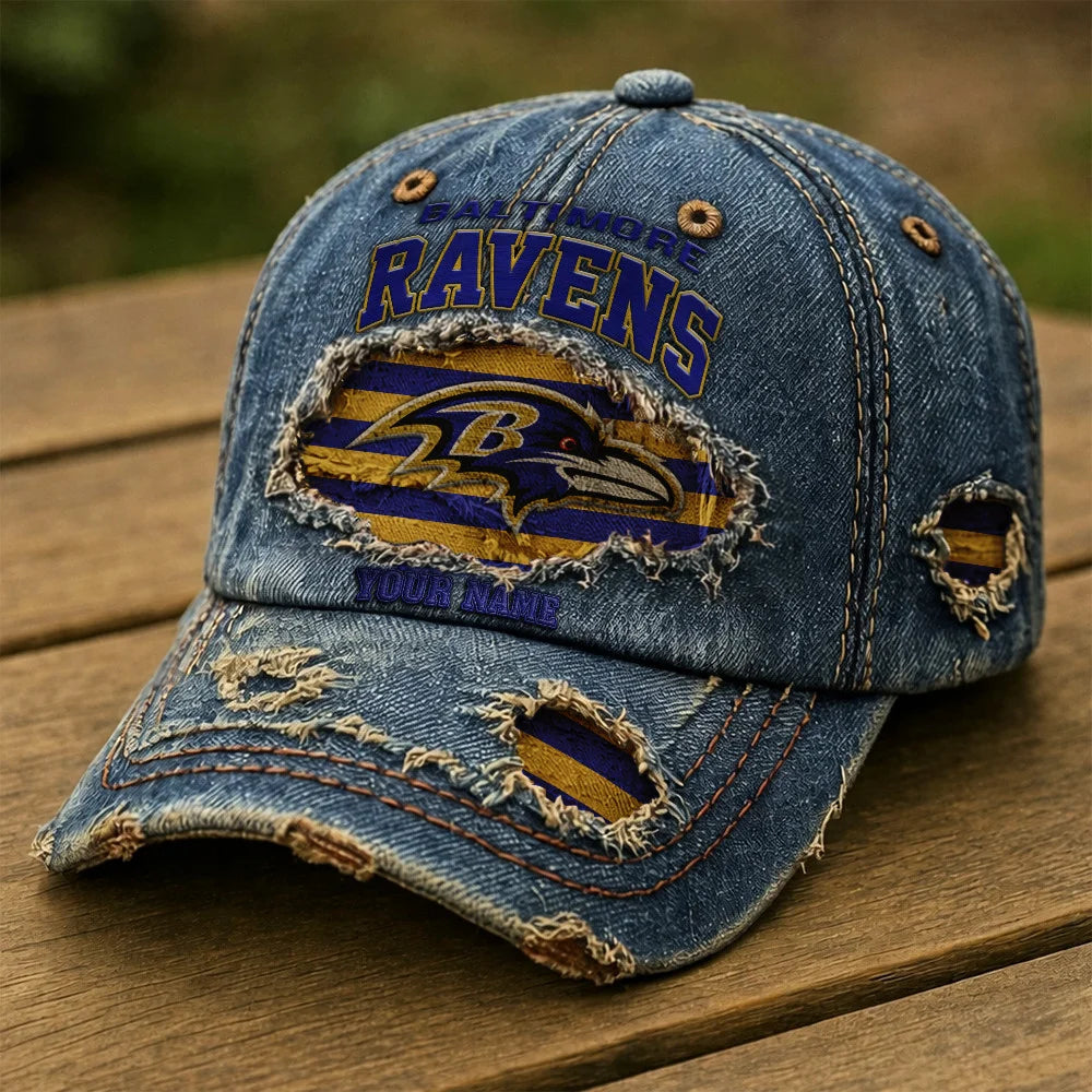 NFL All Team Denim Washed Cap New Style Custom Name Gifts
