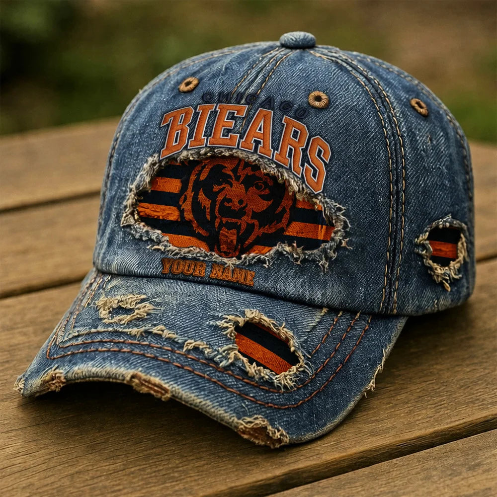 NFL All Team Denim Washed Cap New Style Custom Name Gifts