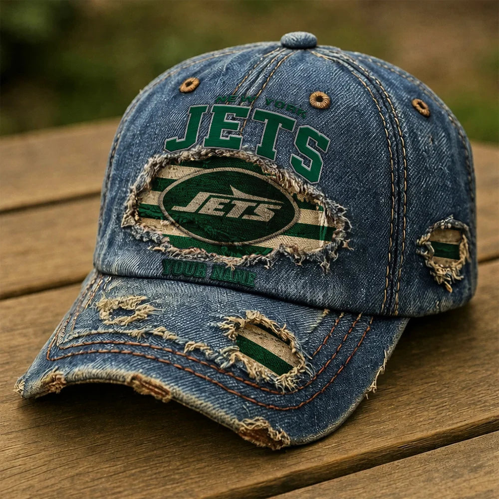 NFL All Team Denim Washed Cap New Style Custom Name Gifts