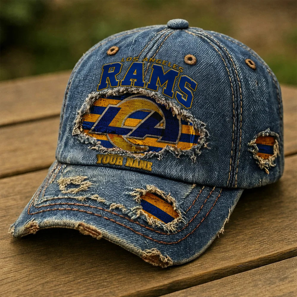 NFL All Team Denim Washed Cap New Style Custom Name Gifts