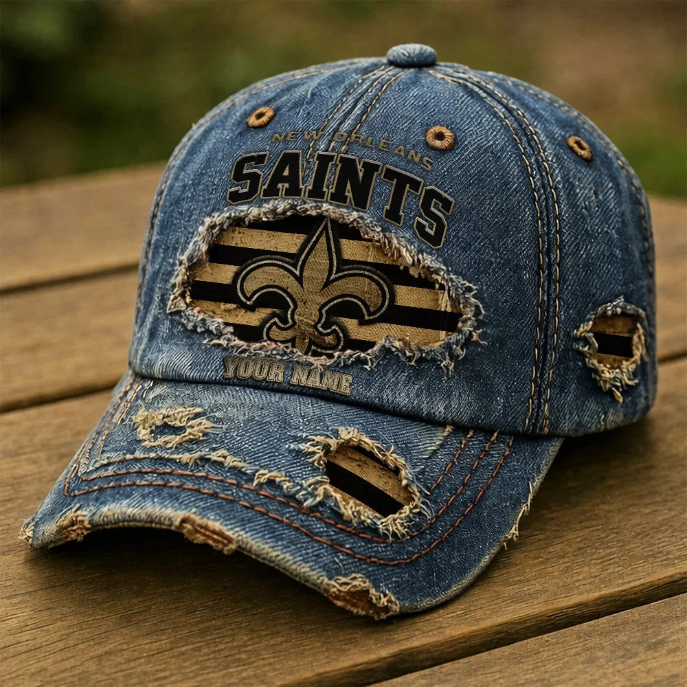 NFL All Team Denim Washed Cap New Style Custom Name Gifts
