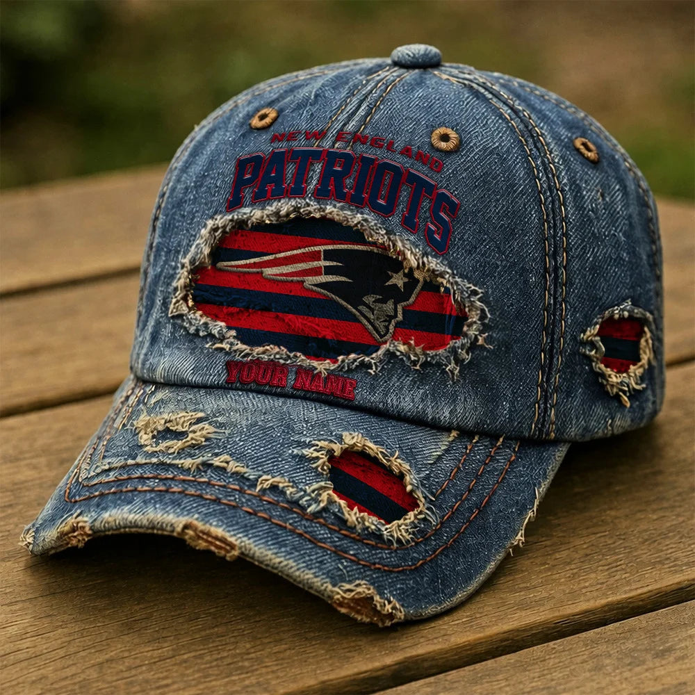 NFL All Team Denim Washed Cap New Style Custom Name Gifts
