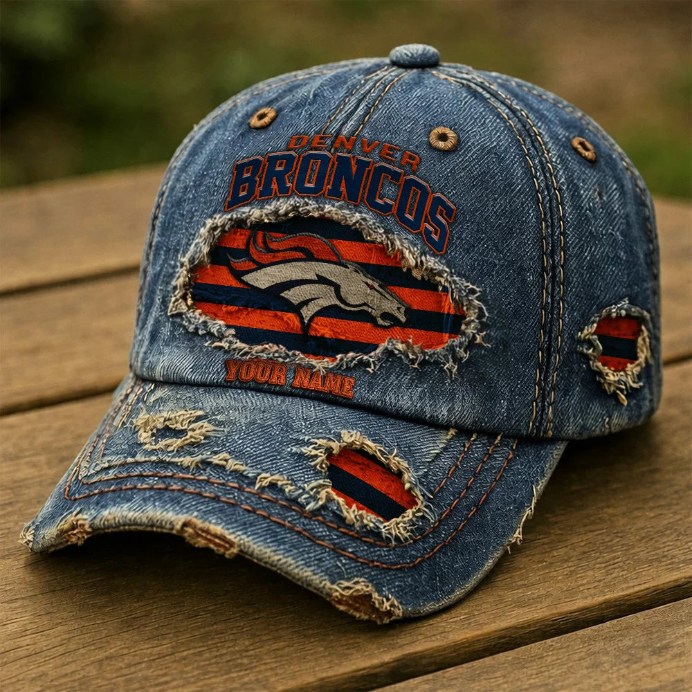 NFL All Team Denim Washed Cap New Style Custom Name Gifts