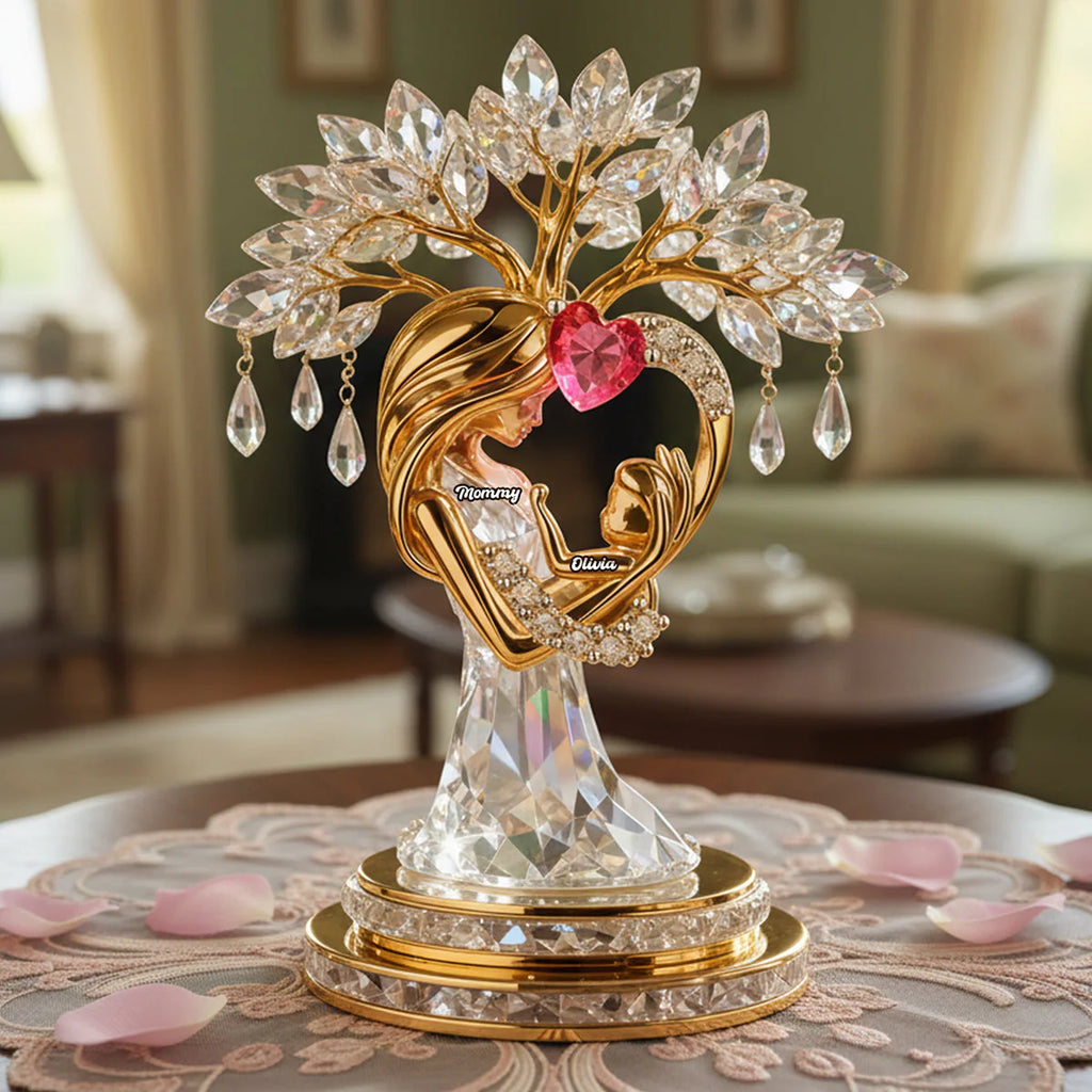 Gracefully Elegant Mom Tree Acrylic Plaque - Personalized Gifts For Mother's Day