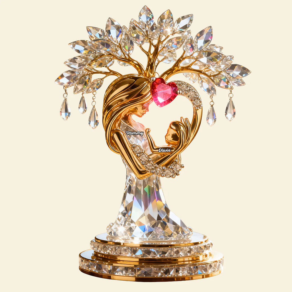 Gracefully Elegant Mom Tree Acrylic Plaque - Personalized Gifts For Mother's Day