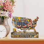 USA 250 Years Anniversary Acrylic Block Plaque | Independence Day Patriotic Acrylic Block