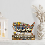 USA 250 Years Anniversary Acrylic Block Plaque | Independence Day Patriotic Acrylic Block